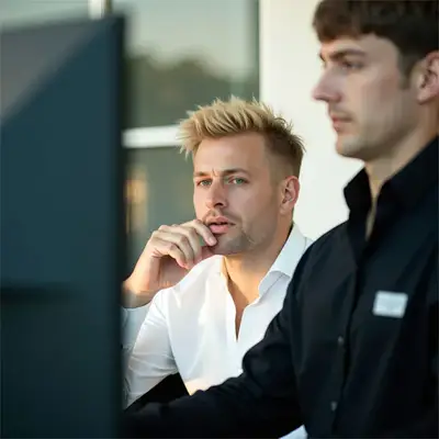 ATZ-Group-IT-Mitarbeiter arbeiten digital am Computer