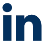 LinkedIn logo icon, blue